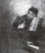 Thomas Eakins Am Klavier oil painting artist